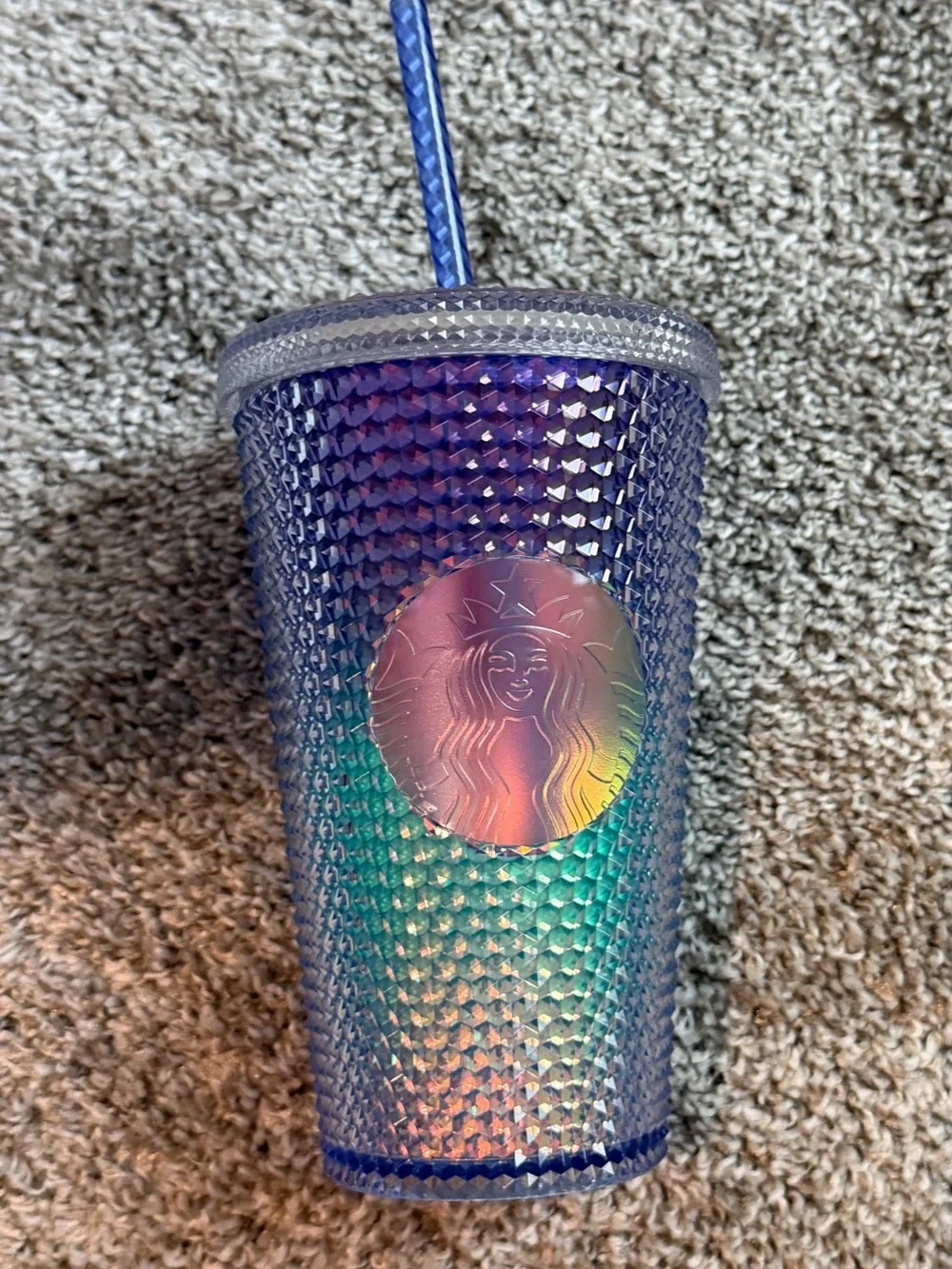 Starbucks- Mermaid Iridescent Studded Tumbler Purple/Blue